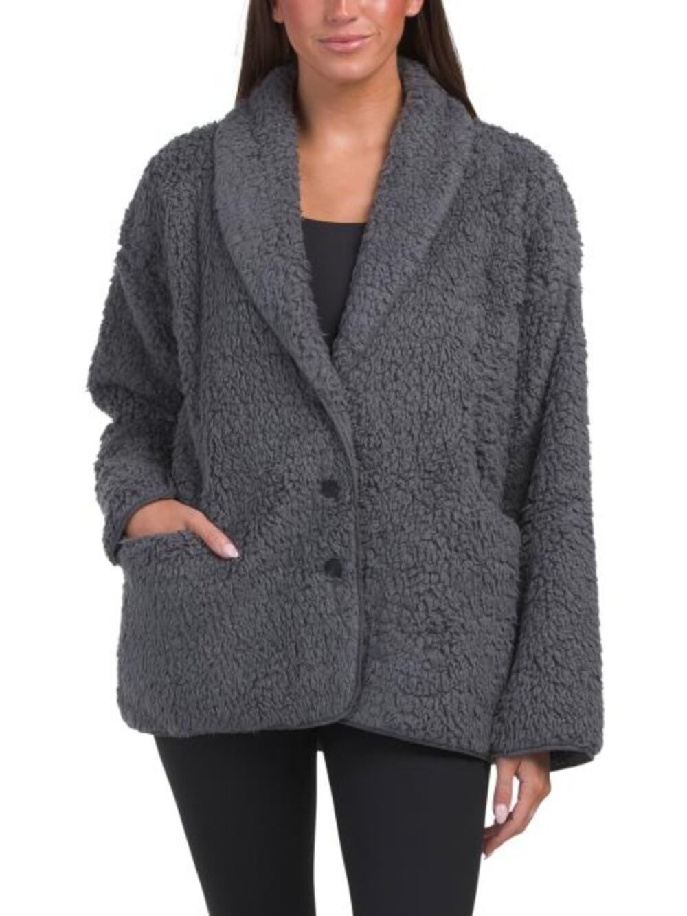PJ SALVAGE Faux Shearling Cardigan